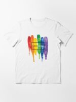 Watercolor LGBT Love Wins Rainbow Paint Typographic Essential T-Shirt