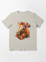 Red panda red leaves Essential T-Shirt