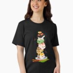 Sushi Molcars Pui Pui Molcar Cute Toppling Tower Unisex T-Shirt