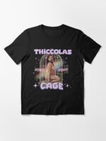 Thiccolas Cage Funny Meme Unisex T-Shirt - Image 3