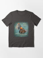 Think Twice? I Don't Even Think Once capybara word art Unisex T-Shirt - Image 3