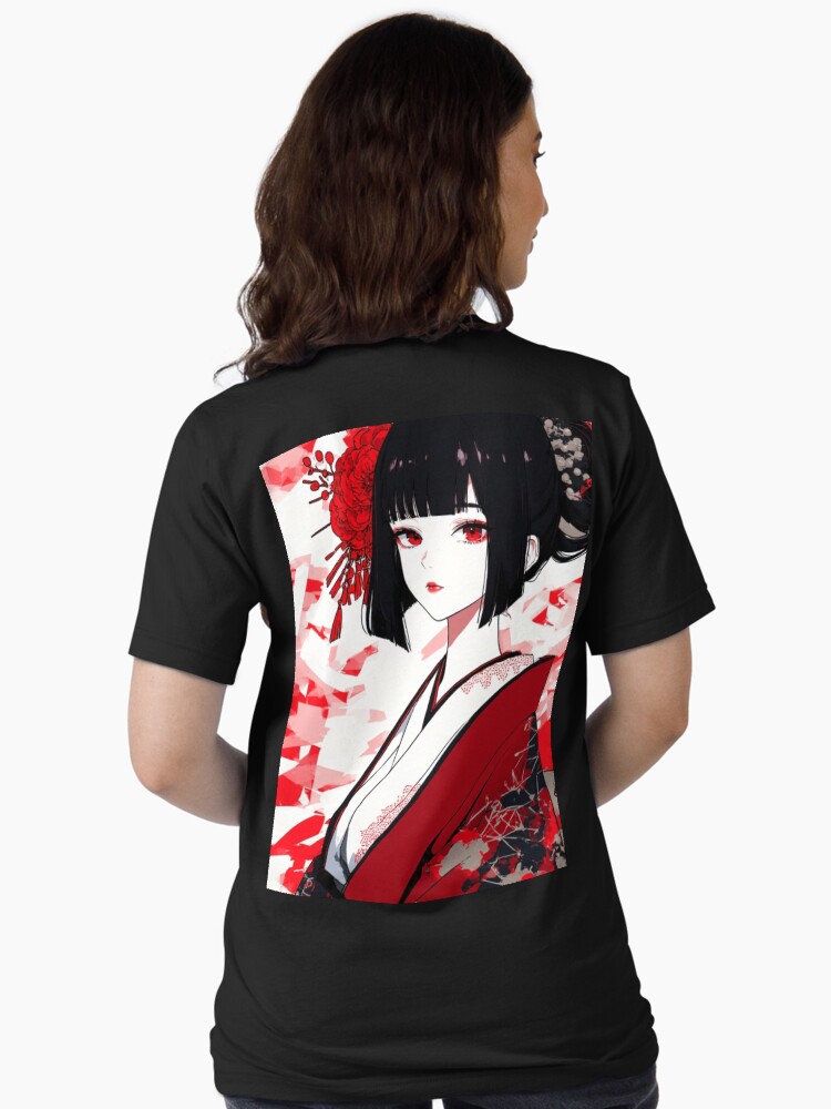 Traditional Geisha - Crimson Eyes Aesthetic Unisex T-Shirt Traditional Geisha - Crimson Eyes Aesthetic Unisex T-Shirt
