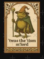Twas The 'Tism M'lord Funny Wizard Frog Autism Unisex T-Shirt - Image 7