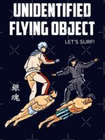 UFO funny Lets Surf Gintoki Unisex T-Shirt