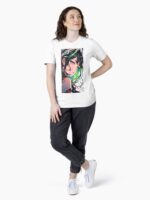 Vibrant Anime Girl Portrait – Colorful Cyberpunk Manga Aesthetic Art Unisex T-Shirt