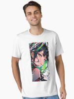 Vibrant Anime Girl Portrait – Colorful Cyberpunk Manga Aesthetic Art Unisex T-Shirt