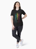 Vibrant Sword Silhouette Design Unisex T-Shirt