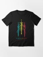 Vibrant Sword Silhouette Design Unisex T-Shirt