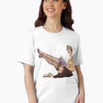Vintage Pin-up Girl Reading a Book Unisex T-Shirt
