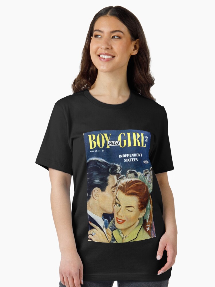 Vintage Romance Comic Book Cover - Boy Meets Girl Unisex T-Shirt