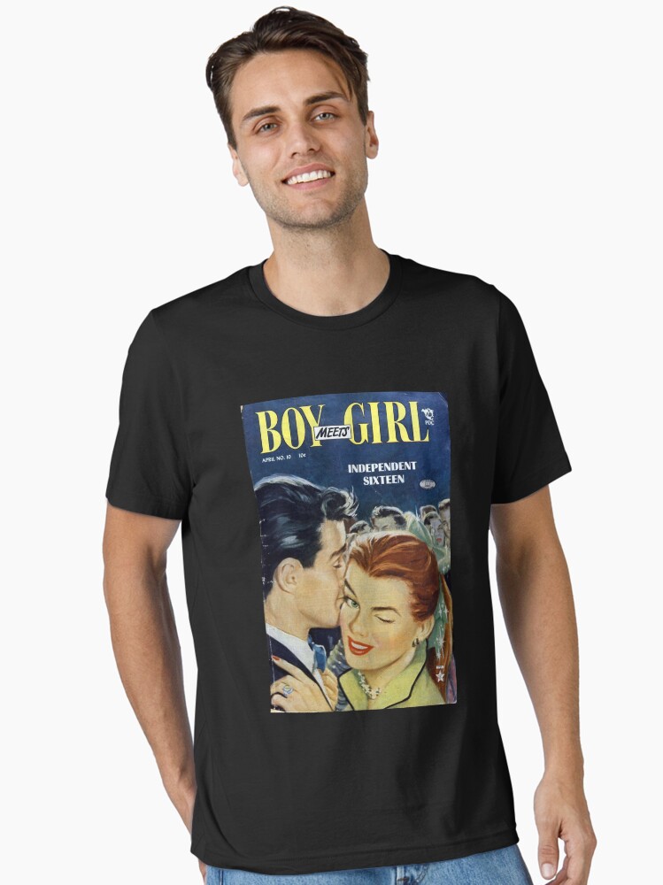 Vintage Romance Comic Book Cover - Boy Meets Girl Unisex T-Shirt