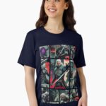 White Wolf retro poster comic style Unisex T-Shirt