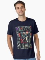 White Wolf retro poster comic style Unisex T-Shirt