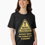 Without Nerds The Human Race Is DOOMED Nerds Required Distressed Graphic Dark Unisex T-Shirt