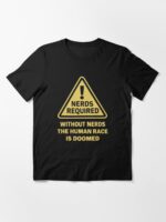 Without Nerds The Human Race Is DOOMED Nerds Required Distressed Graphic Dark Unisex T-Shirt - Image 3